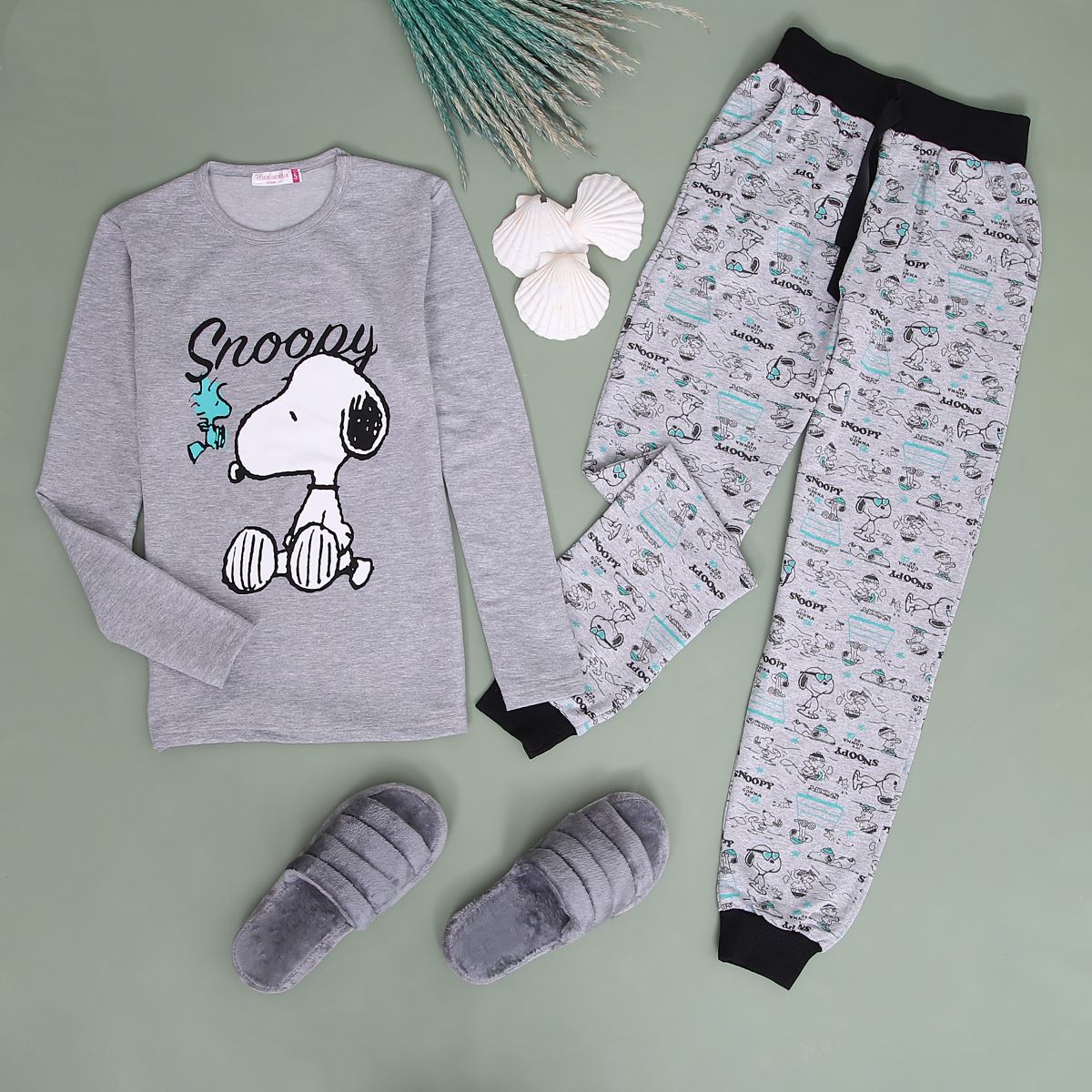 Baskılı Pijama Takımı PJM154