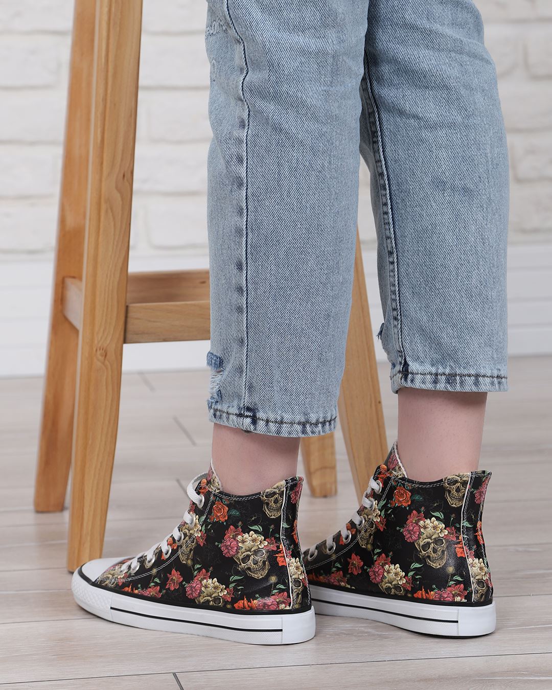 Siyah Desenli Ayakkabı AYK225