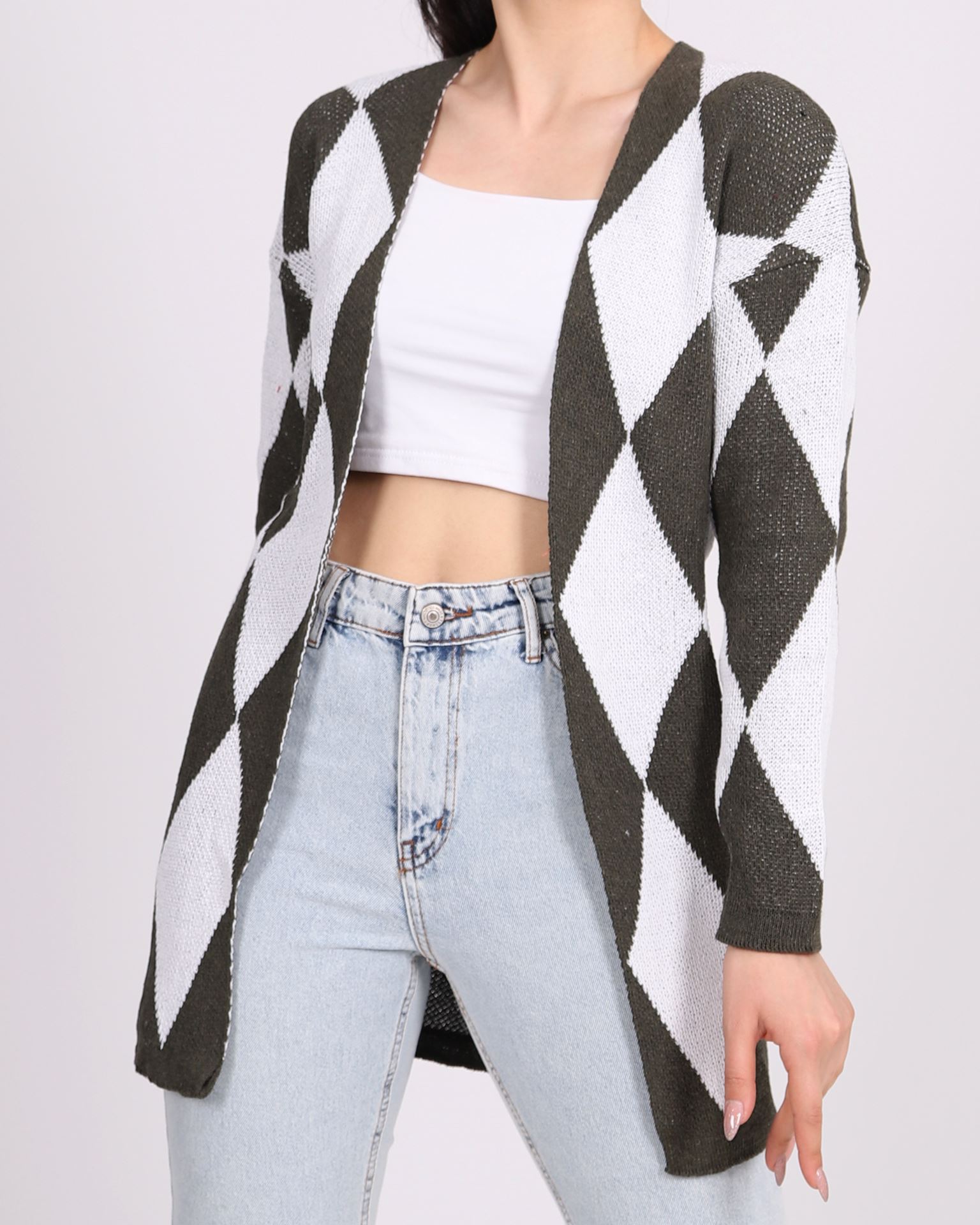 Haki Desenli Hırka HRK472