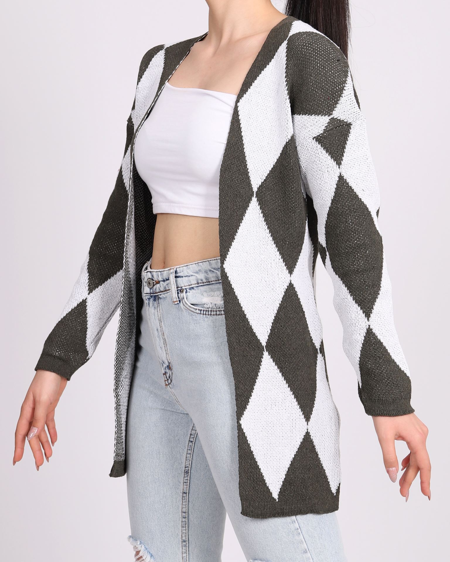 Haki Desenli Hırka HRK472