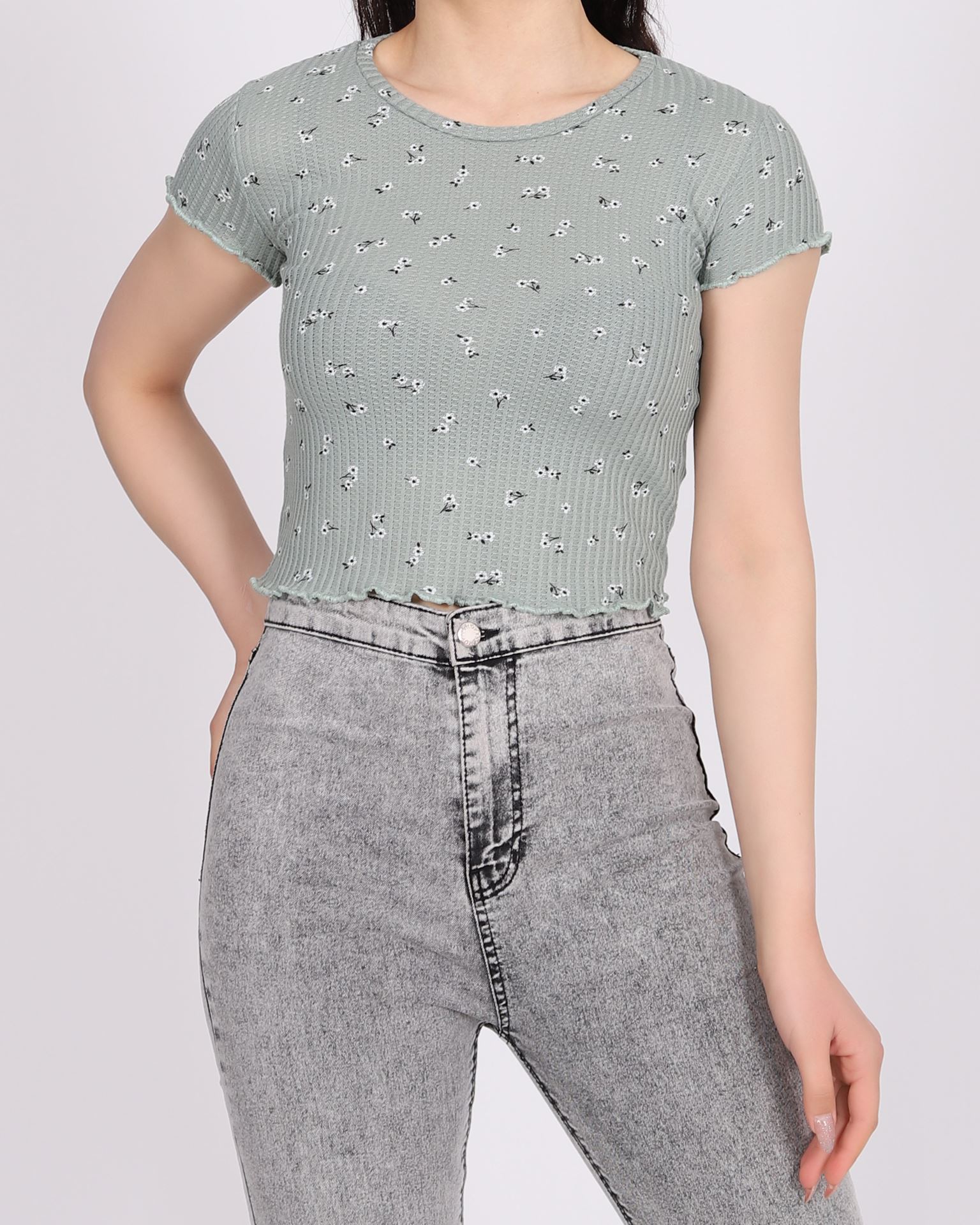 Mint Bisiklet Yaka Bluz BLZ095