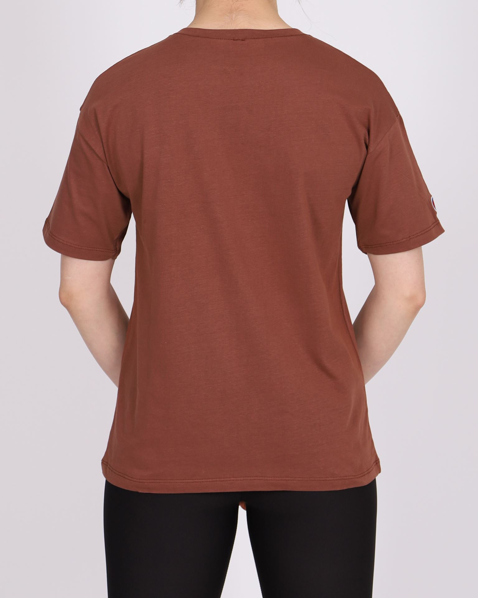 Kahverengi Nakışlı T-shirt TSH277