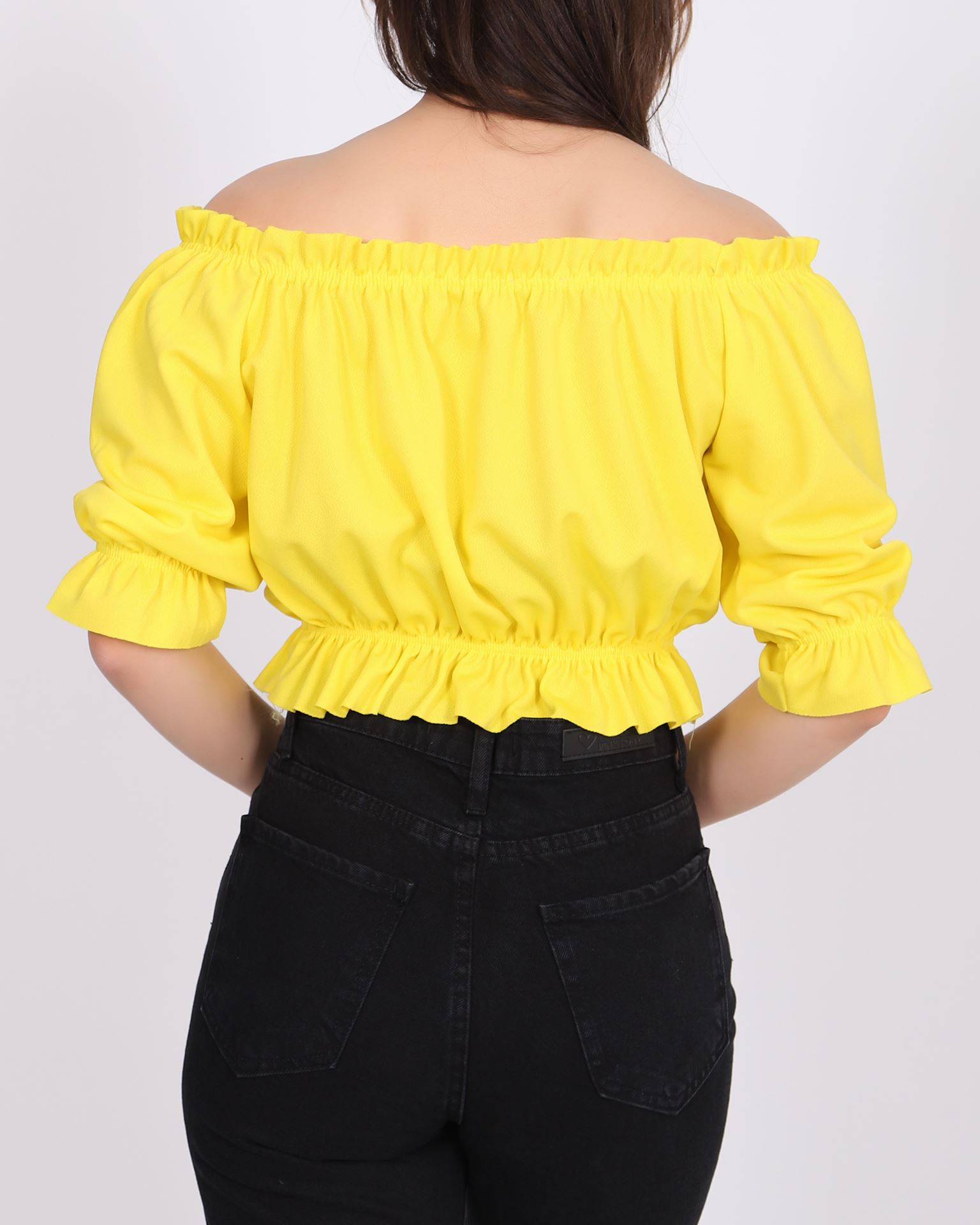 Madonna Yaka Sarı Bluz BLZ152