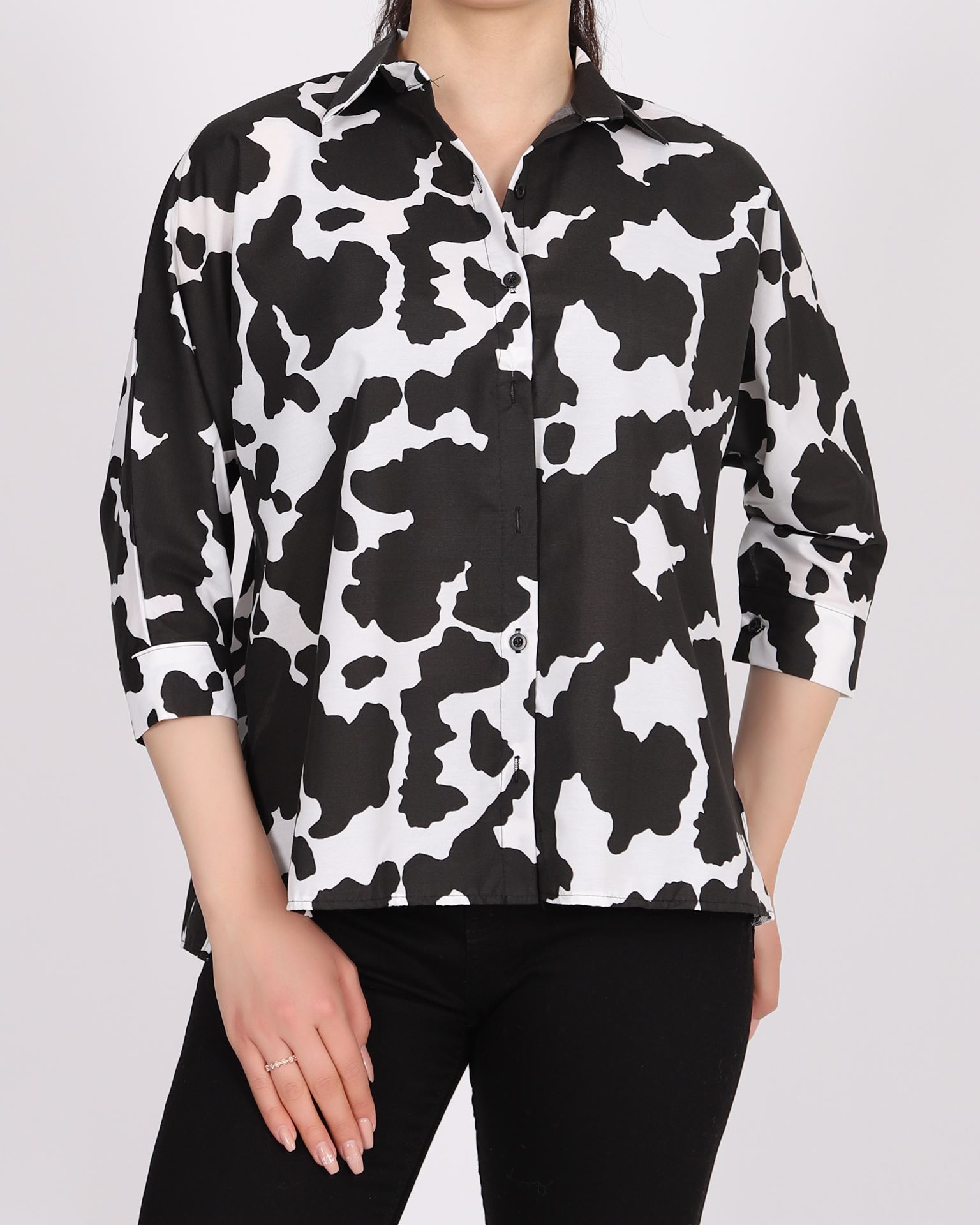 Cow Desenli Gömlek GML075