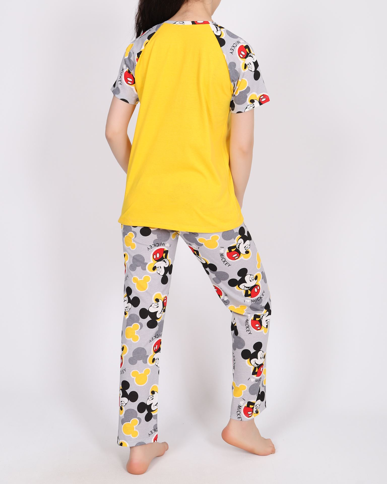 Uyku Bantlı Sarı Pijama Takımı PJM1505