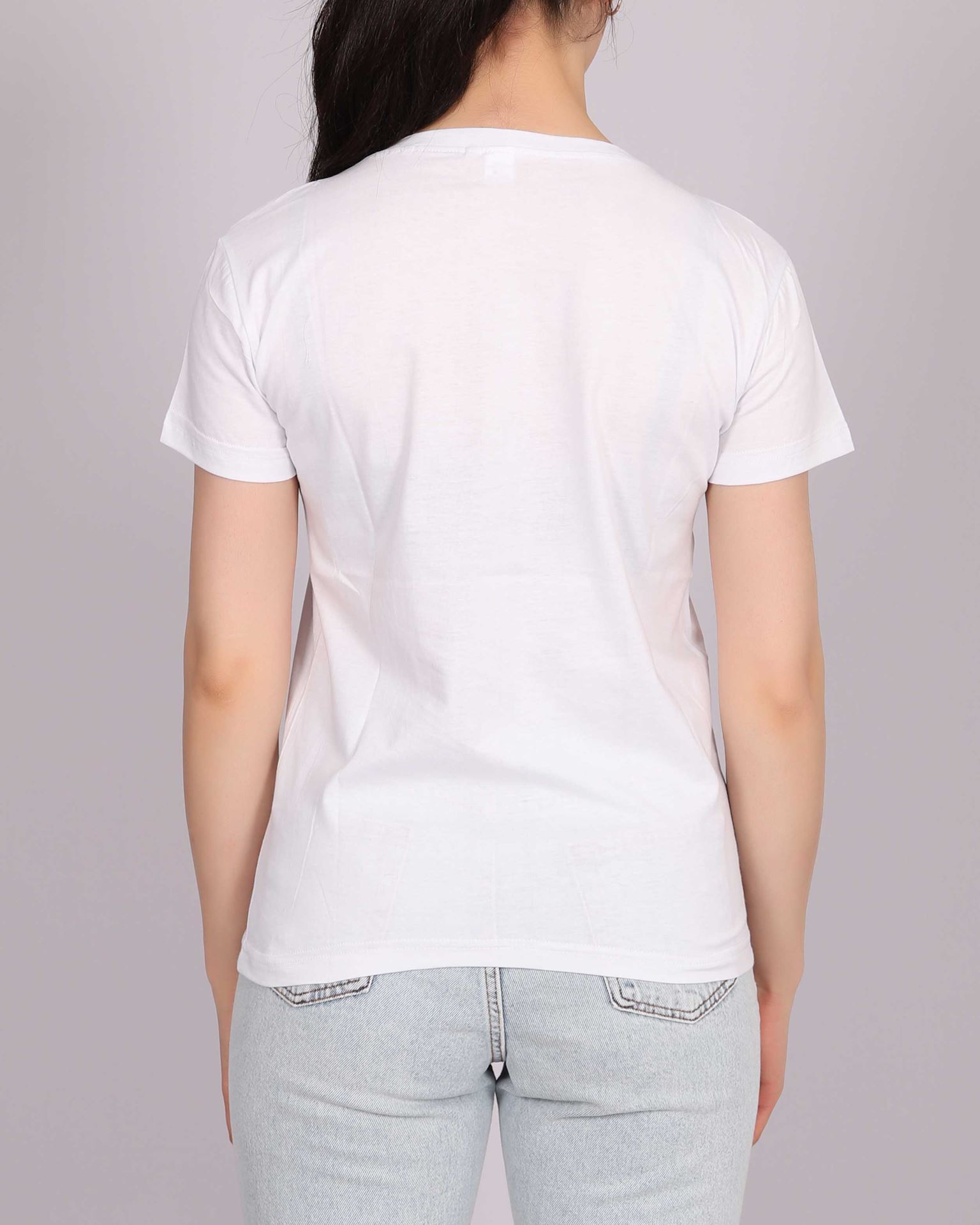 Beyaz Baskılı T-Shirt TSH240