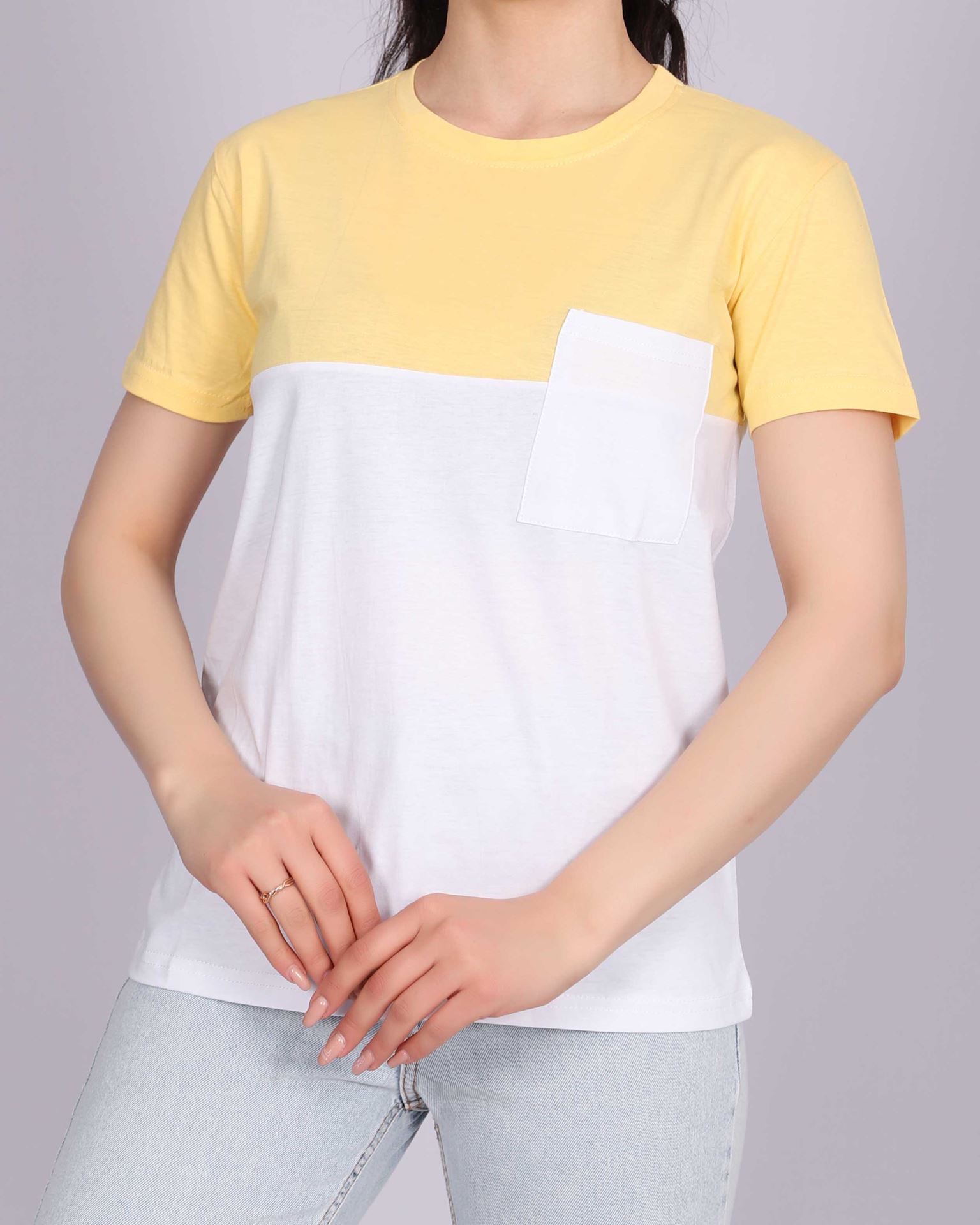 Sarı Bloklu T-Shirt TSH223