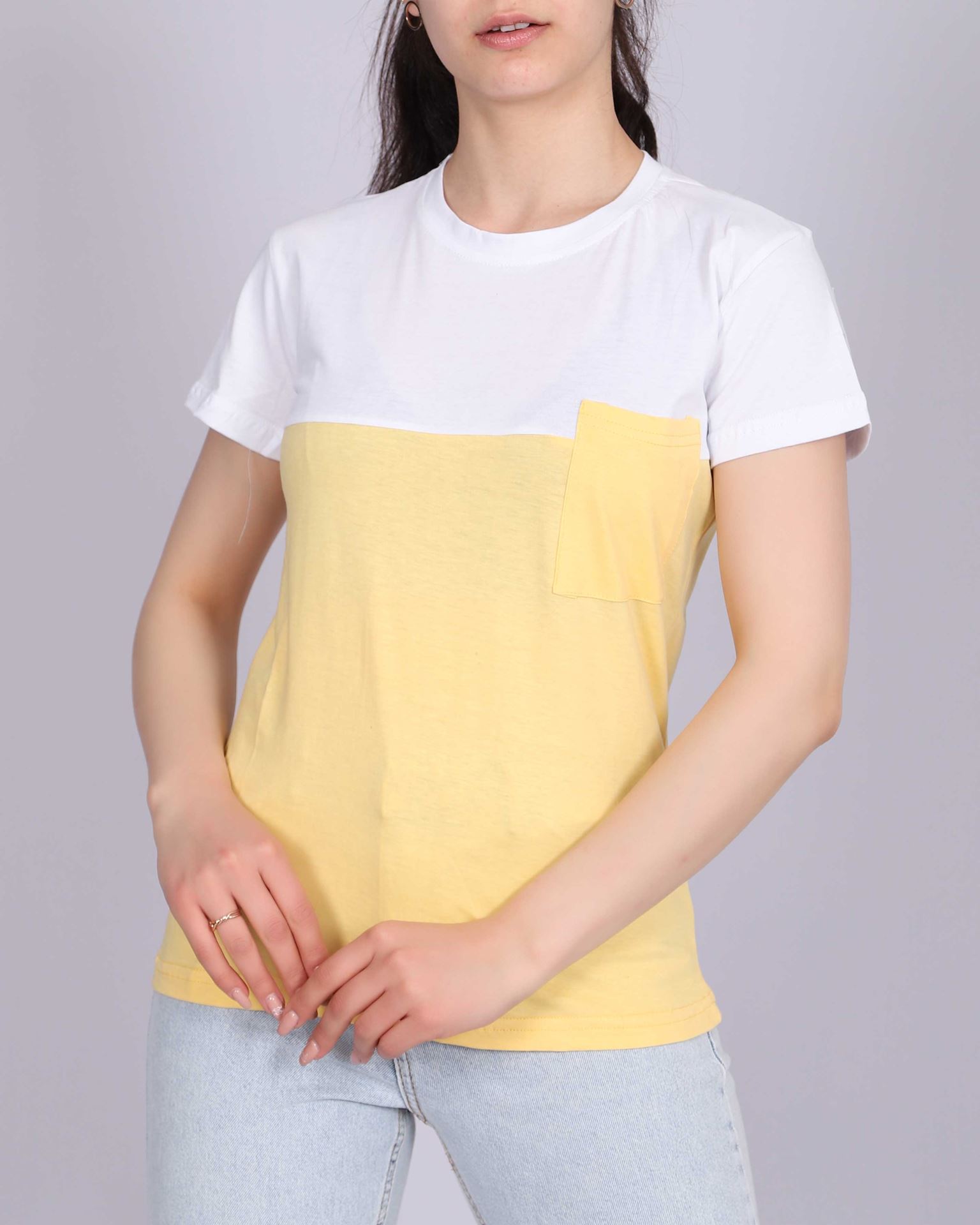 Sarı Bloklu T-Shirt TSH242