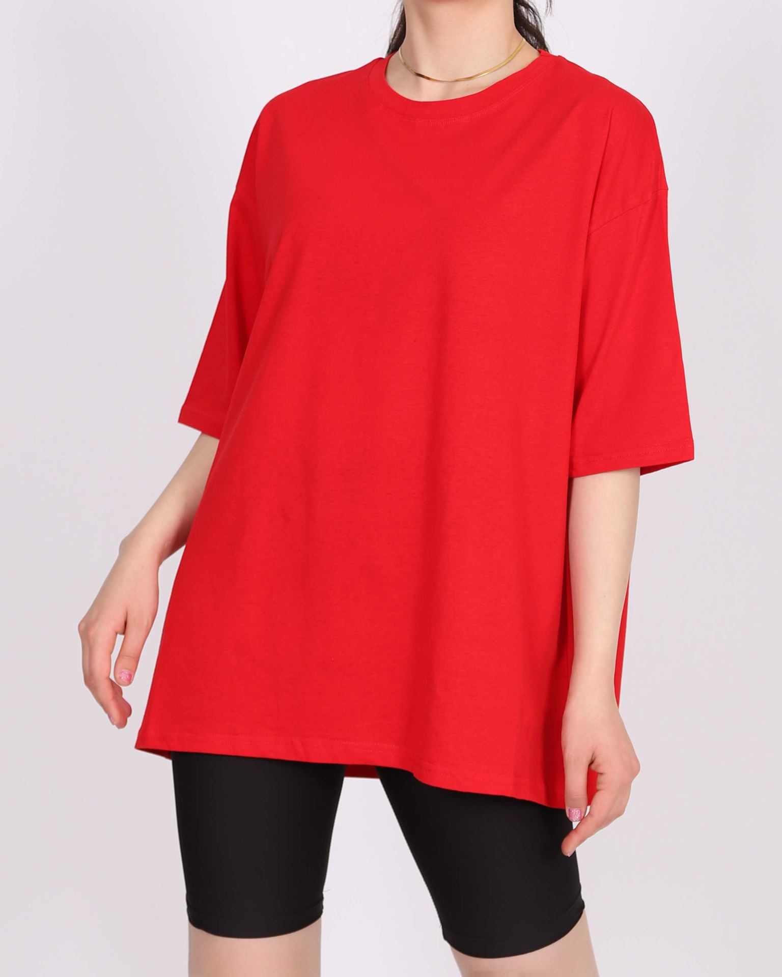Kırmızı Oversize T-shirt TSH298