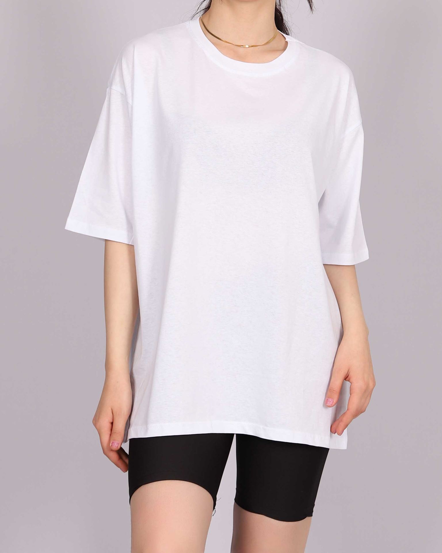 Beyaz Oversize T-shirt TSH303