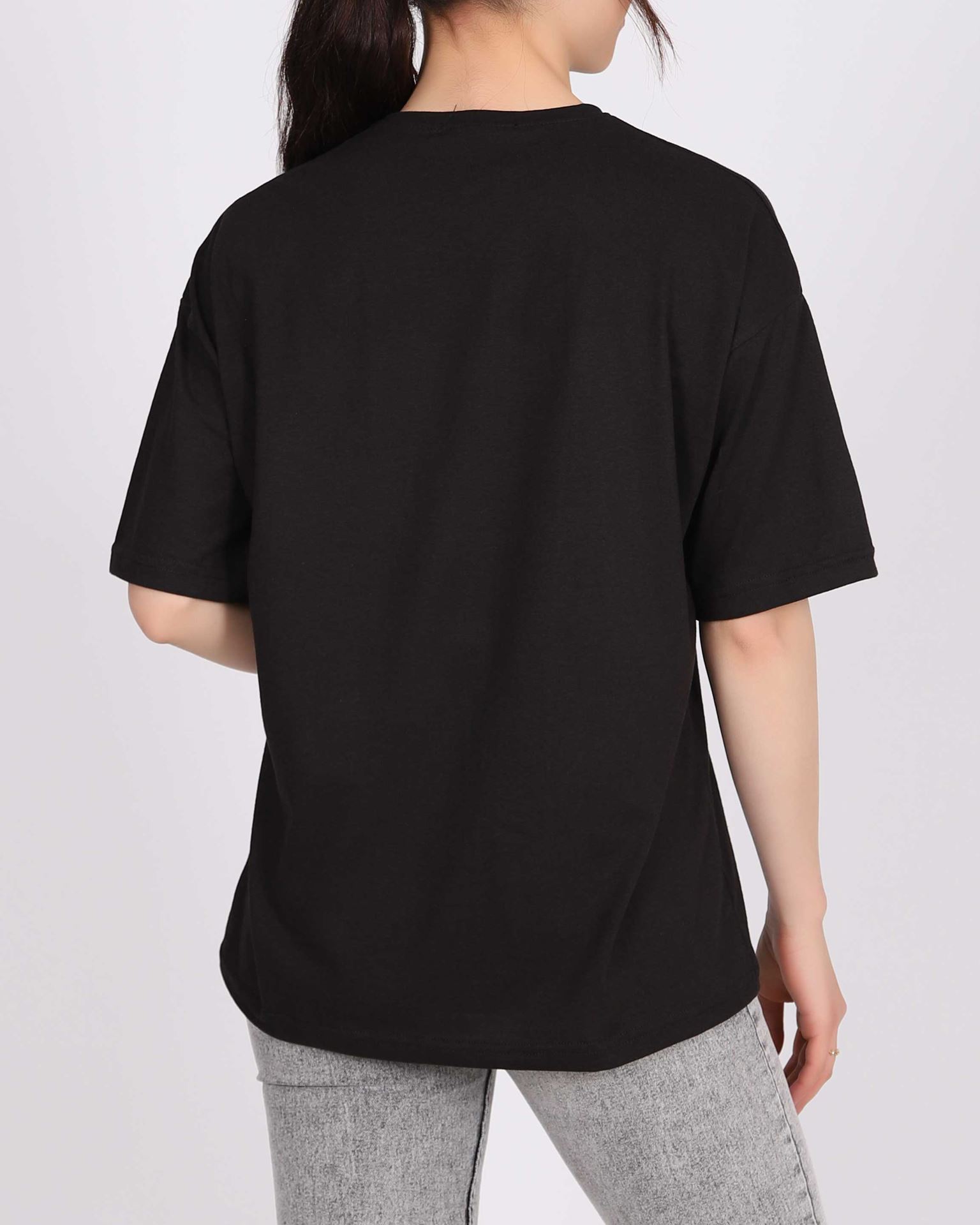 Siyah Baskılı T-shirt TSH305