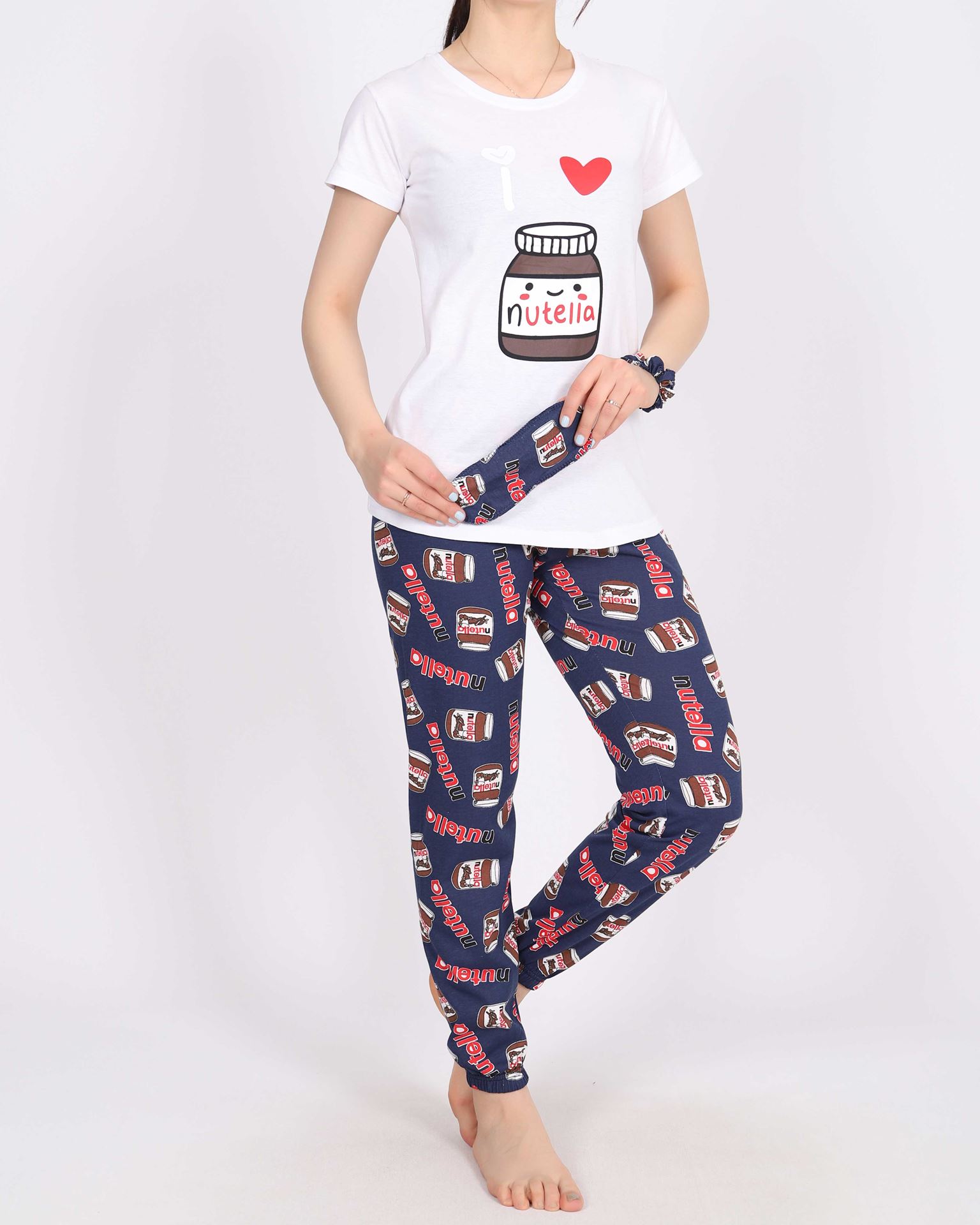 Uyku Bantlı Tokalı Pijama Takımı PJM1546