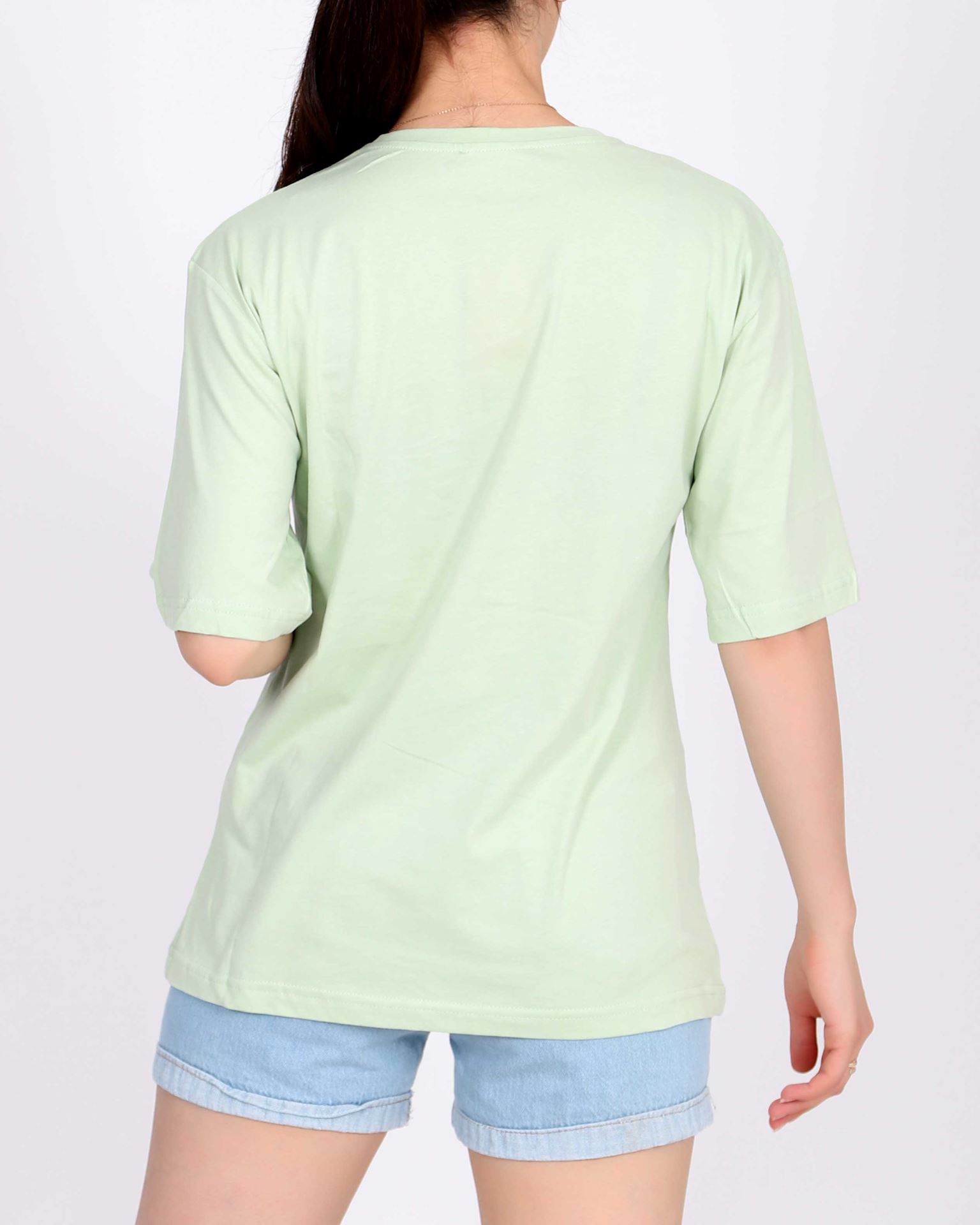 Su Yeşili Nakışlı T-shirt TSH315