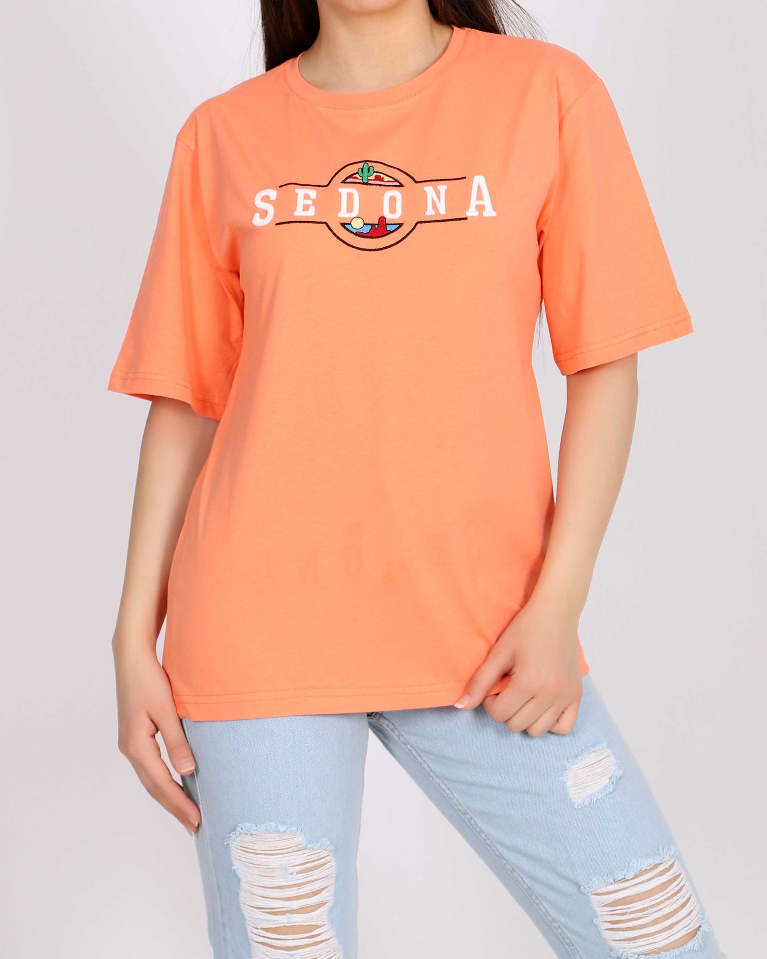 Somon Nakışlı T-shirt TSH338