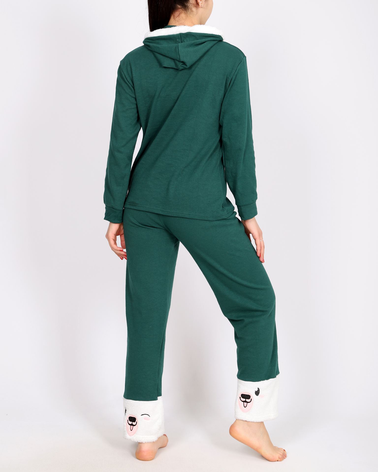 Yeşil Nakışlı Pijama Takımı PJM1596