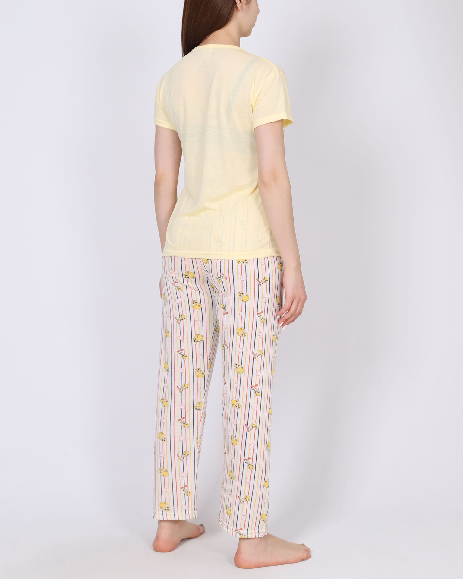 Sarı Desenli Pijama Takımı PJM1644