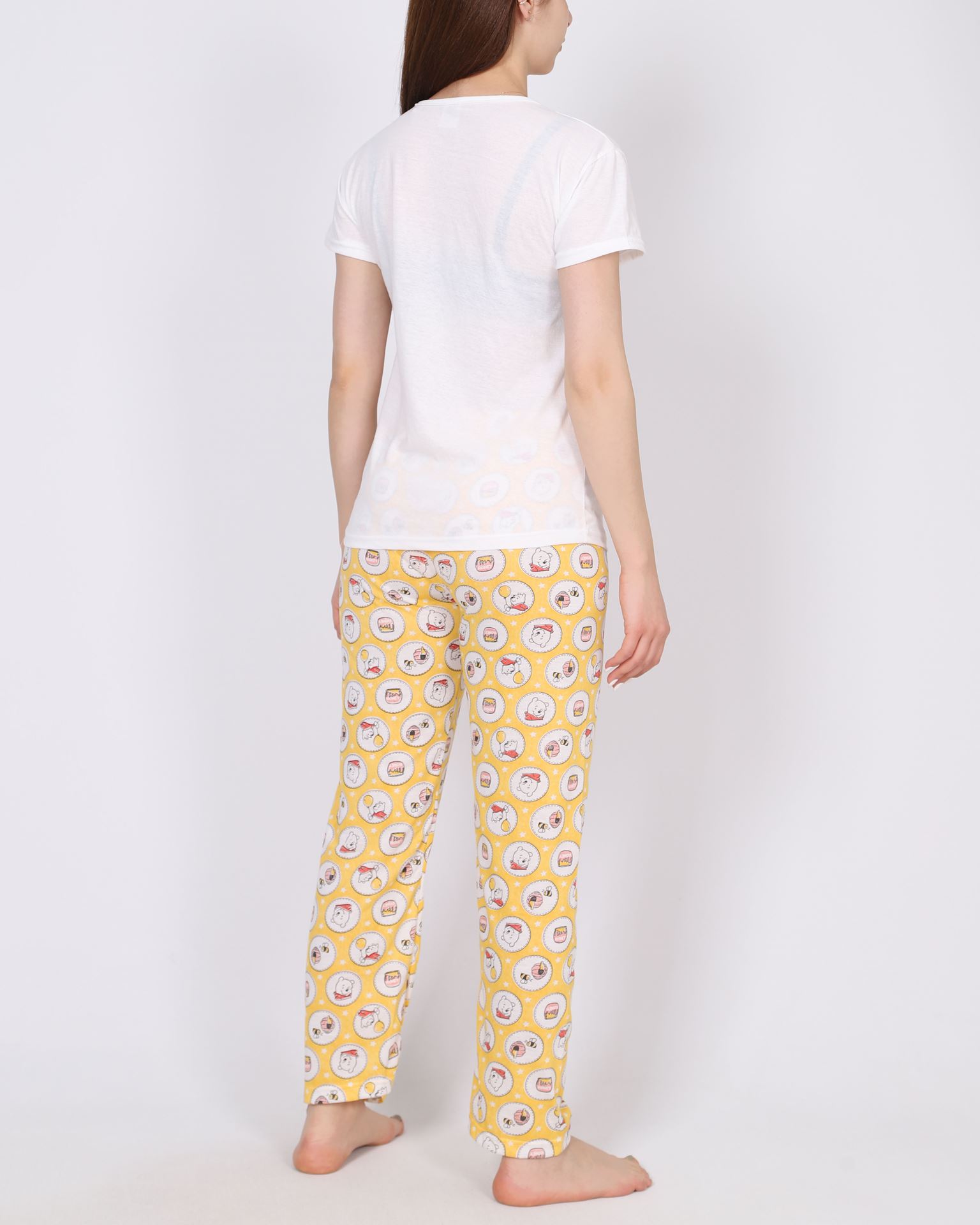 Beyaz Desenli Pijama Takımı PJM1646