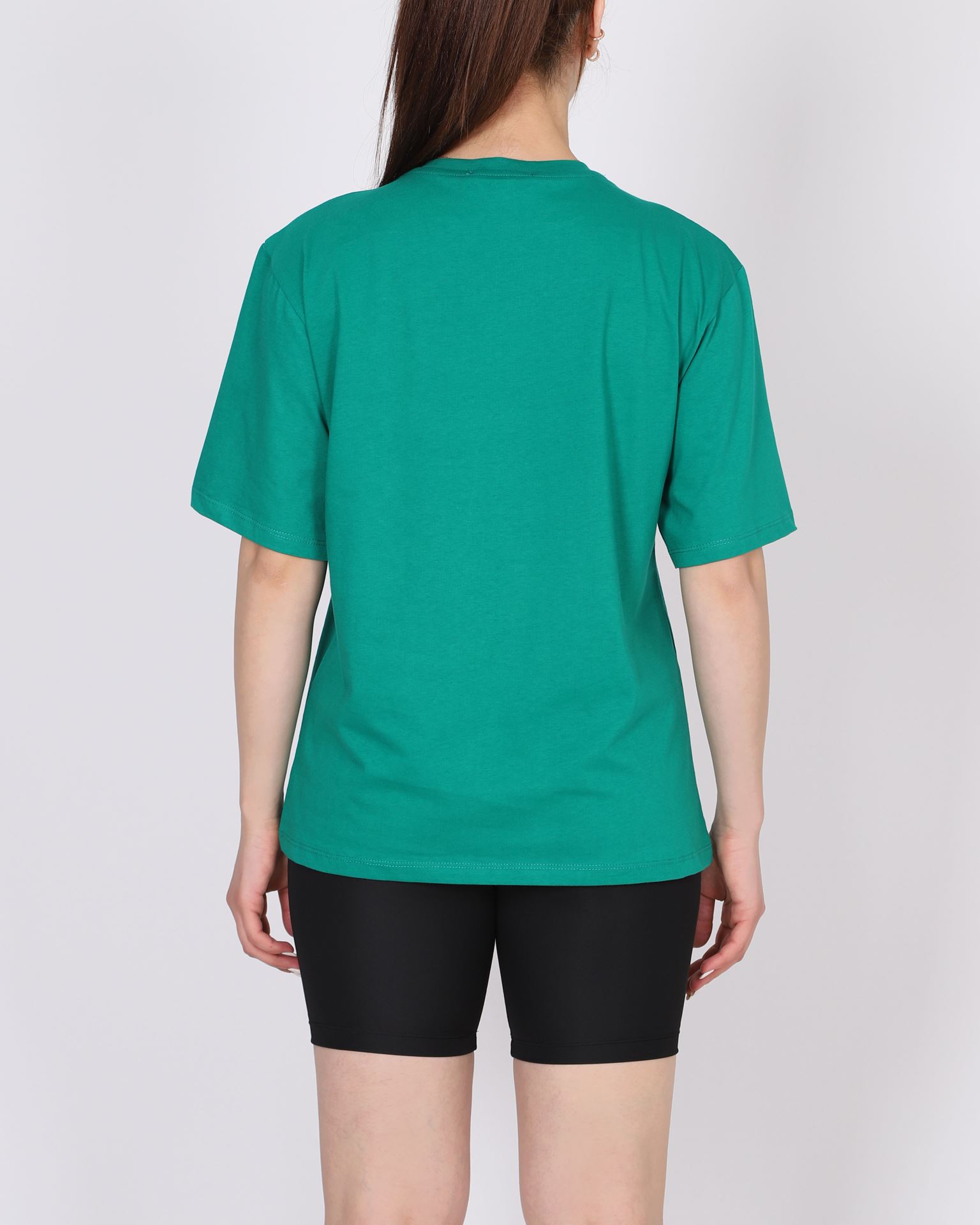 Yeşil Bisiklet Yaka Basic T-shirt TSH346