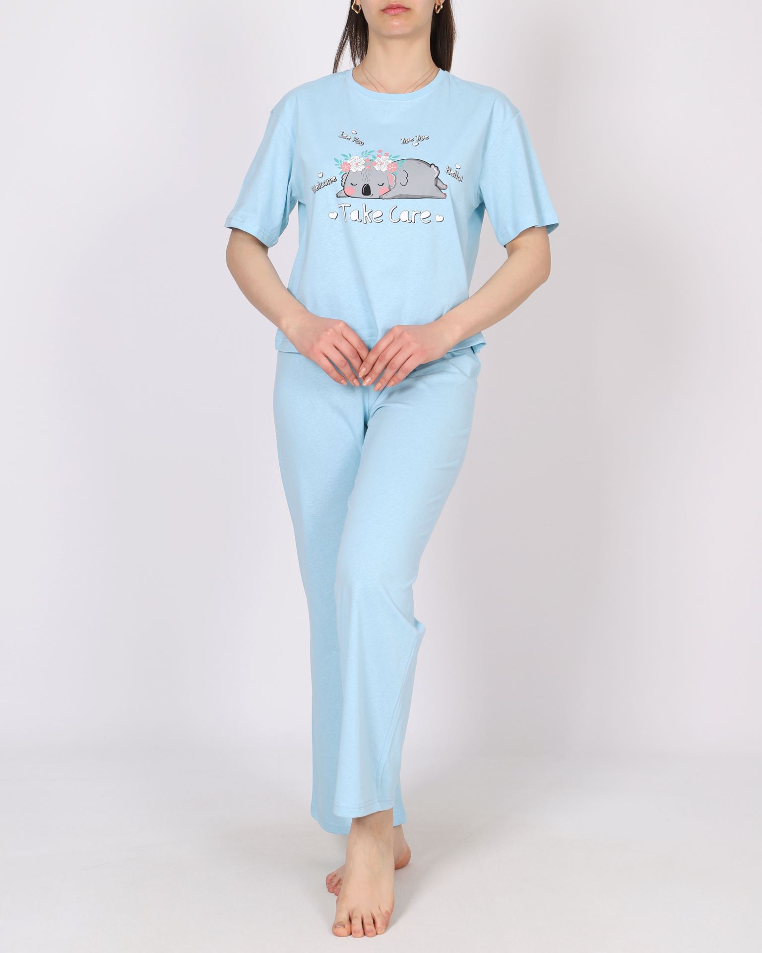 Turkuaz Pijama Takımı PJM1690