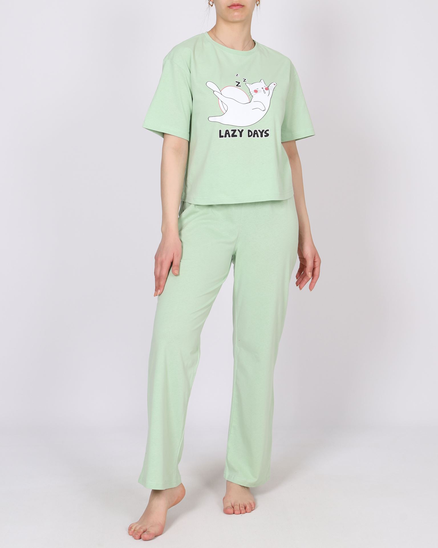 Açık Yeşil Pijama Takımı PJM1691