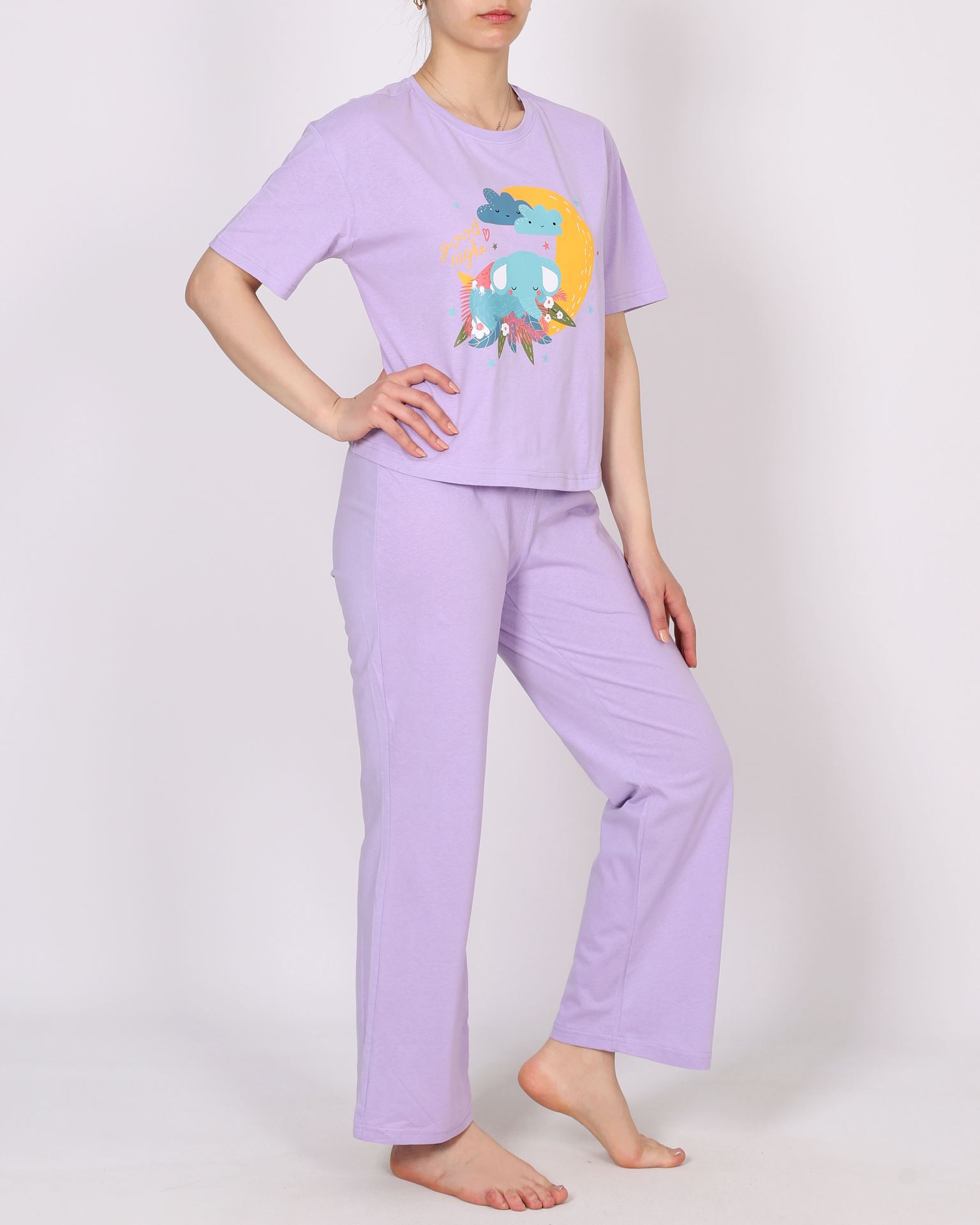 Lila Pijama Takımı PJM1692