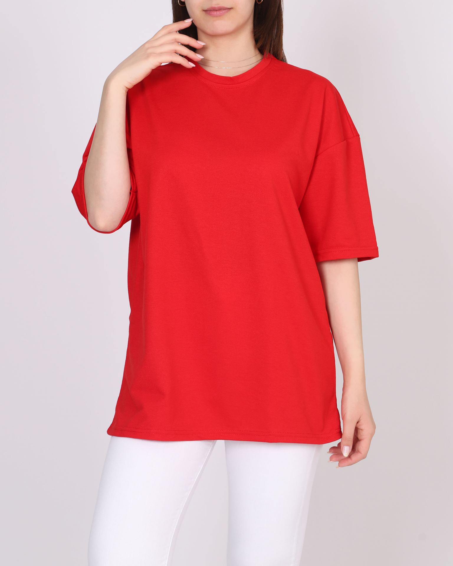 Kırmızı Oversize T-Shirt TSH386