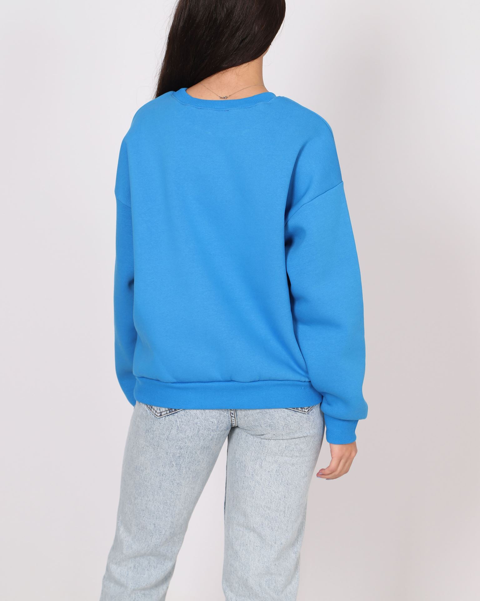 Mavi Üç İplik Şardonlu Sweatshirt SWT998