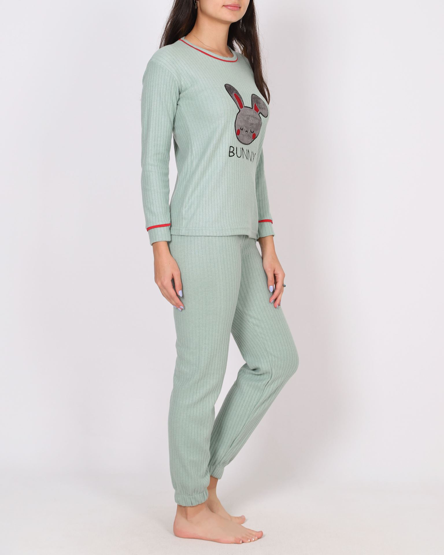 Mint Yeşili İnterlok Pijama Takımı PJM1809