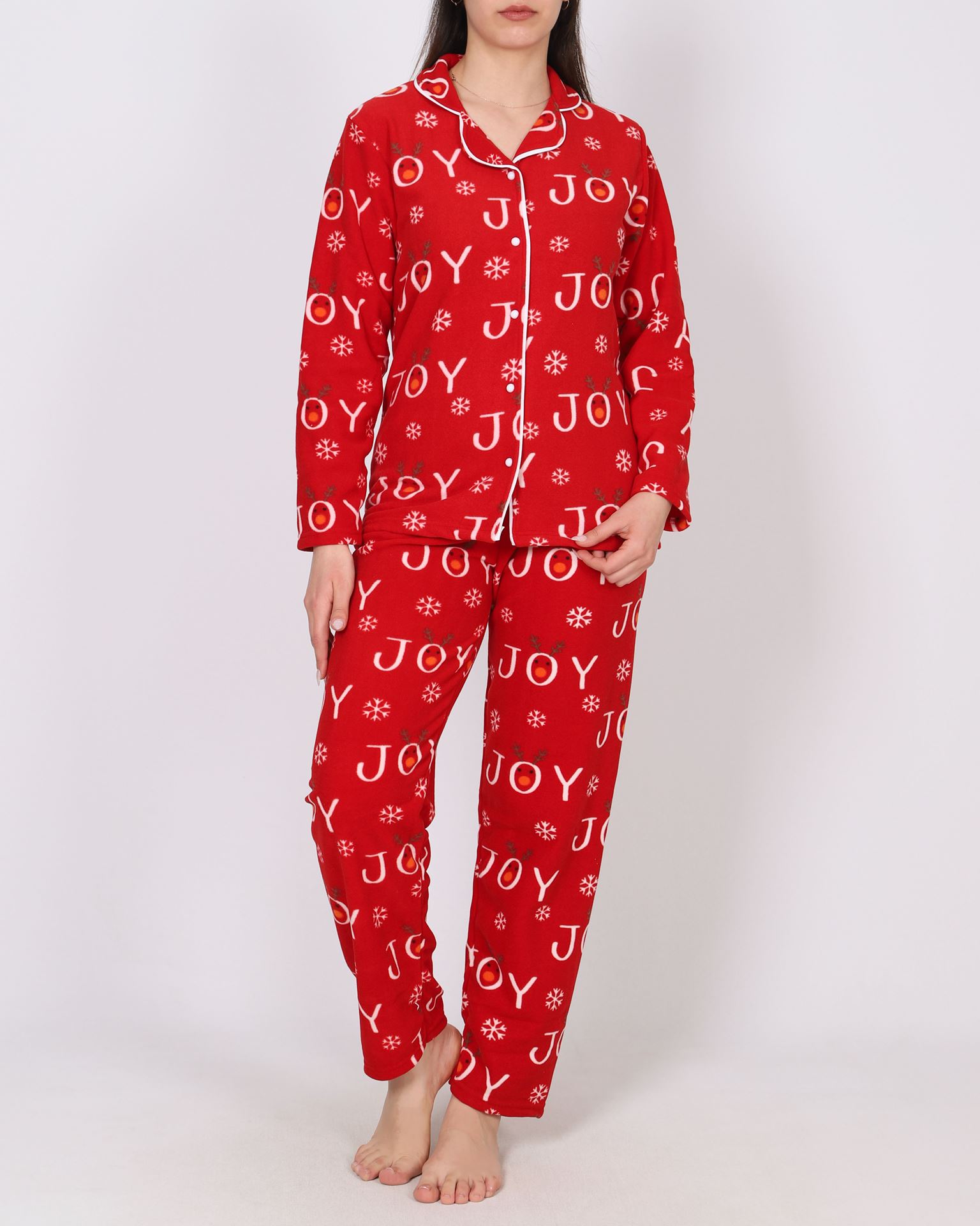 Kırmızı Polar Pijama Takımı PJM1850