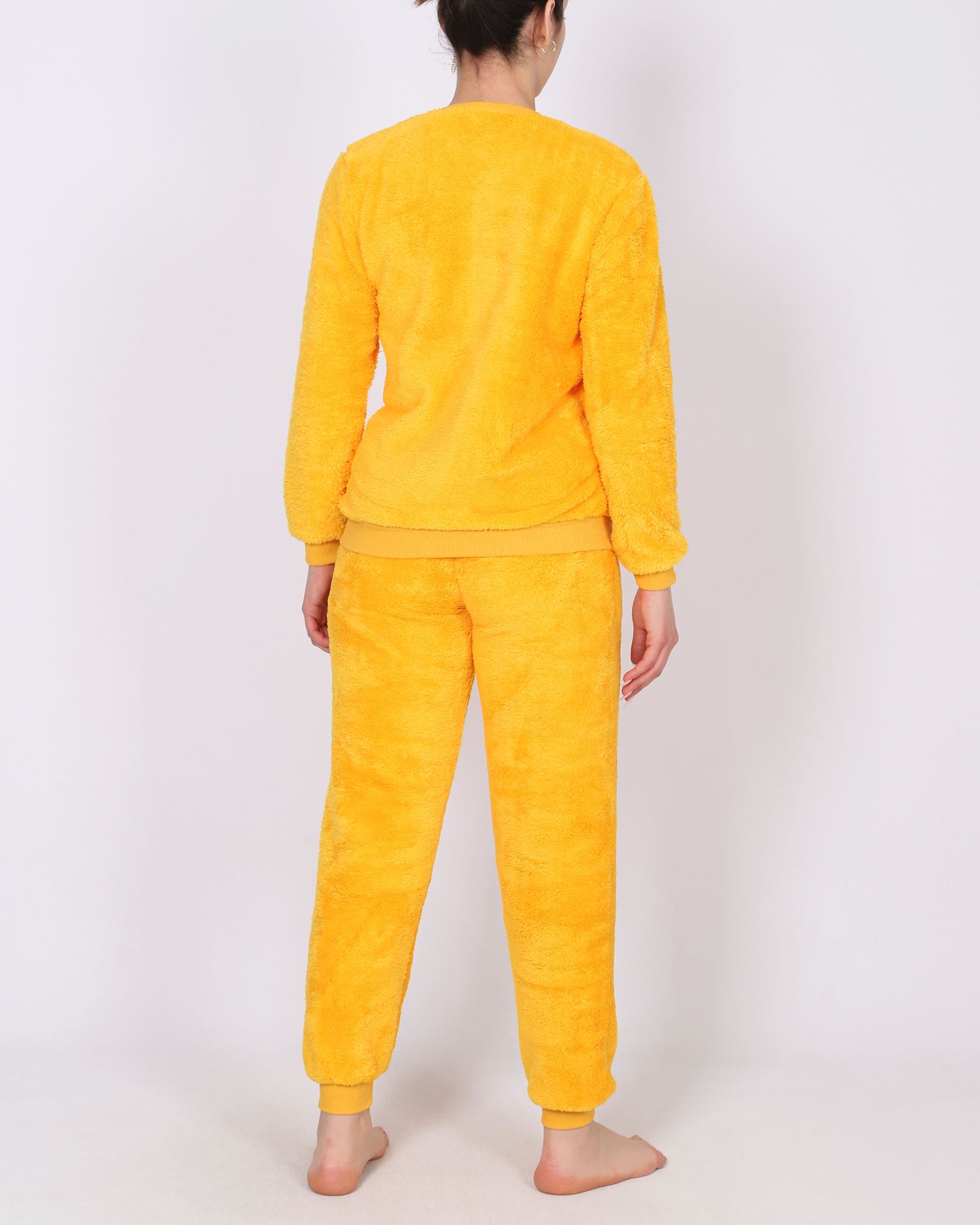 Sarı Nakışlı Welsoft Pijama Takımı PJM1859