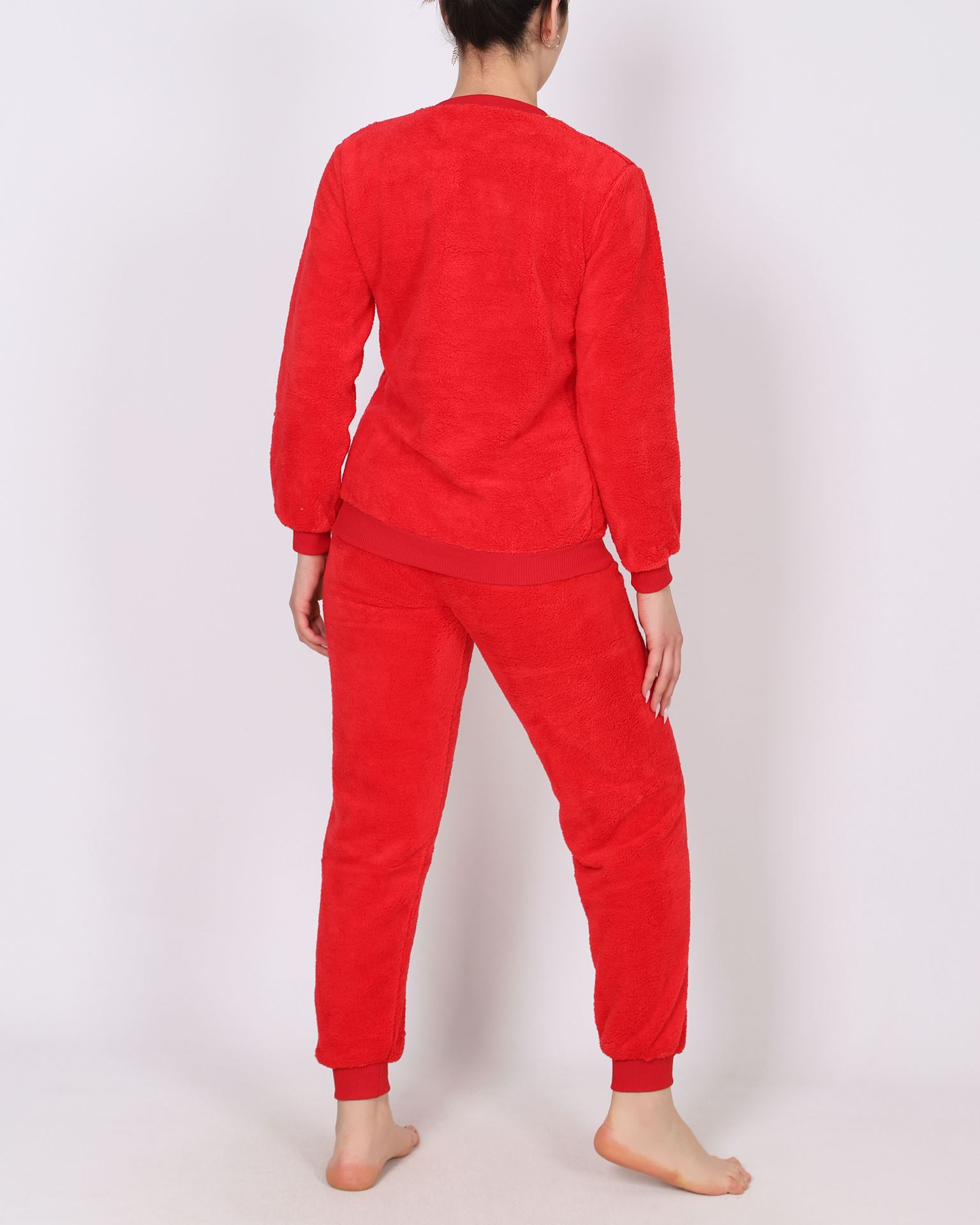 Kırmızı Nakışlı Welsoft Pijama Takımı PJM1860