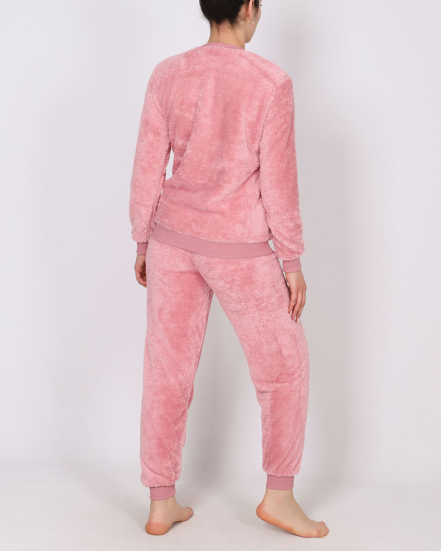 Pudra Nakışlı Welsoft Pijama Takımı PJM1861