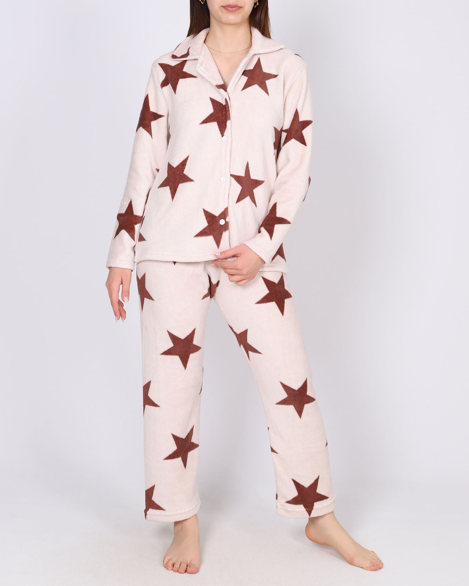 Ekru WellSoft Pijama Takımı PJM1868