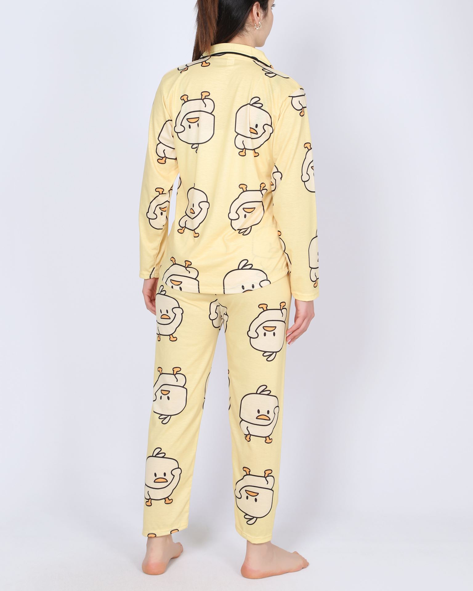 Sarı Düğmeli Pijama Takımı PJM1872
