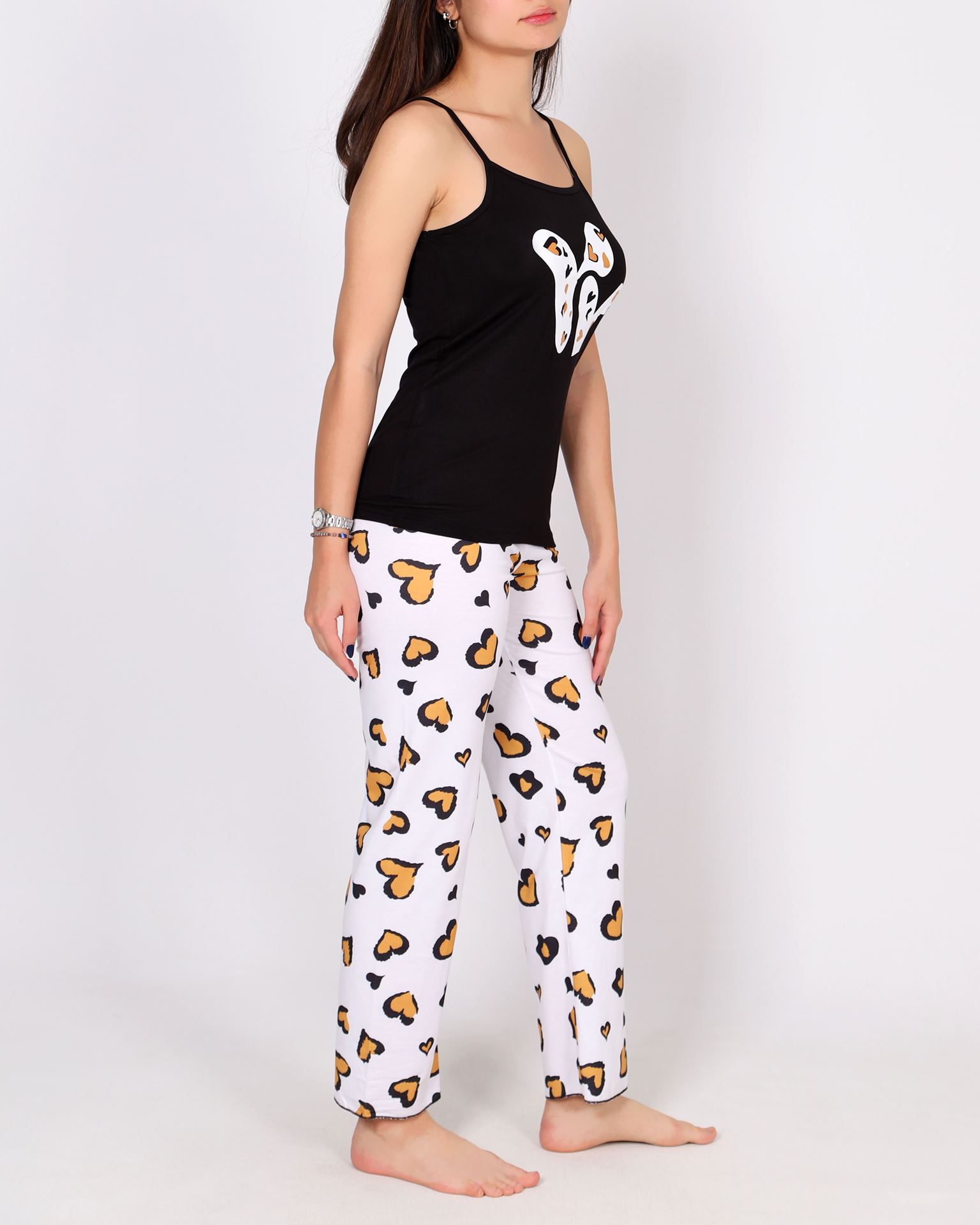 Siyah Askılı Pijama Takımı PJM2011