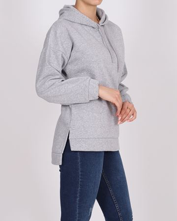 Gri İçi Şardonlu Yırtmaçlı Sweat SWT784