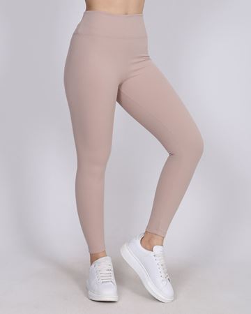 Taş Yüksek Bel Fitilli İçi Pamuklu Tayt TYT263