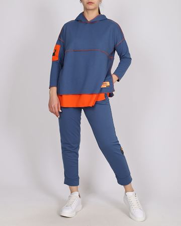 İndigo Kapüşonlu İkili Takım TKM2080