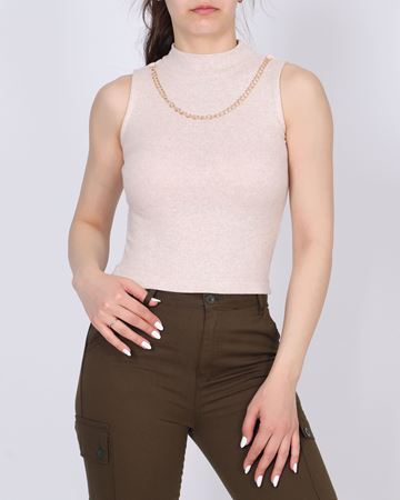 Taş Kolye Tasarımlı Bluz BLZ350