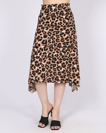 Leopar Beli Lastikli Krinkıl Çan Etek ETK196