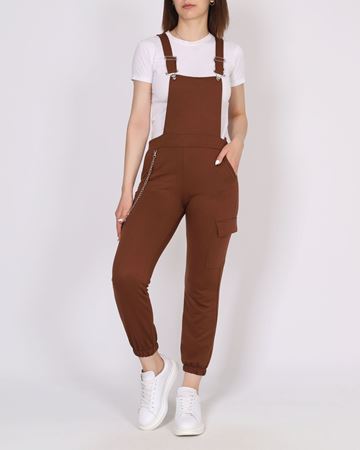 Kahverengi Zincirli Tulum Salopet SLP159