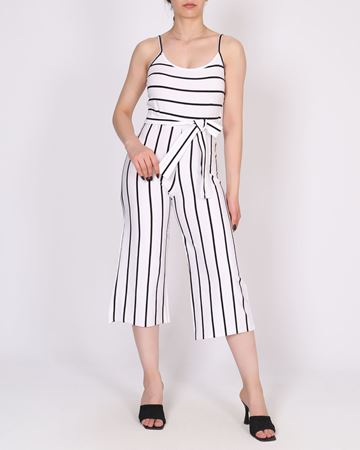 Beyaz Çizgili Tulum TLM513