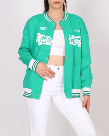 Yeşil Çıtçıt Düğmeli Kolej Ceket CKT489