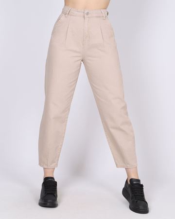 Bej Balon Mom Jean PNT756