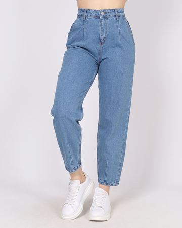 Mavi Balon Mom Jean Likralı  PNT757