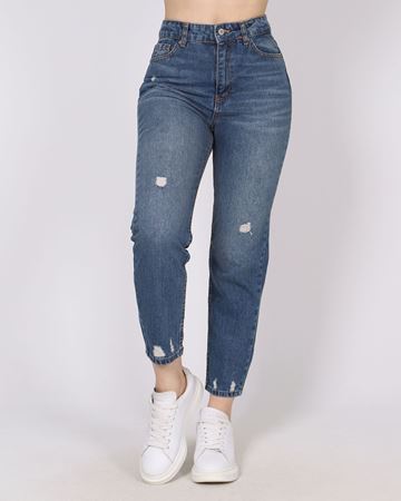 Mavi Lazerli Mom Jean PNT762