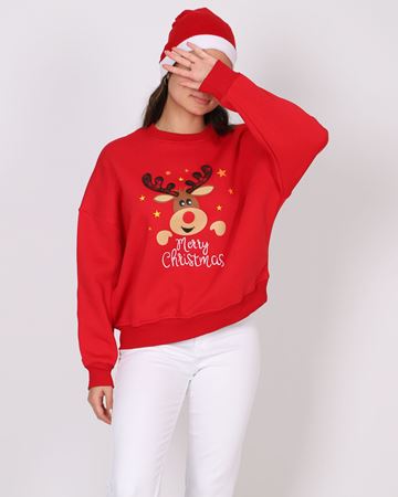 Kırmızı Şapkalı Noel Sweat SWT1026