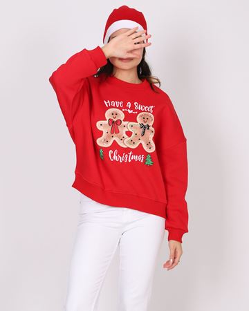 Kırmızı Şapkalı Noel Sweat SWT1027