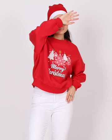 Kırmızı Şapkalı Noel Sweat SWT1031
