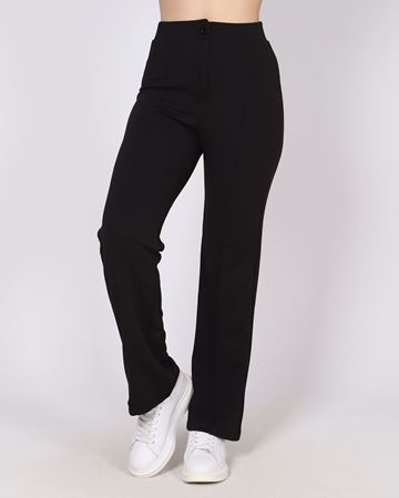 Siyah Çimalı Palazzo Pantolon PNT780